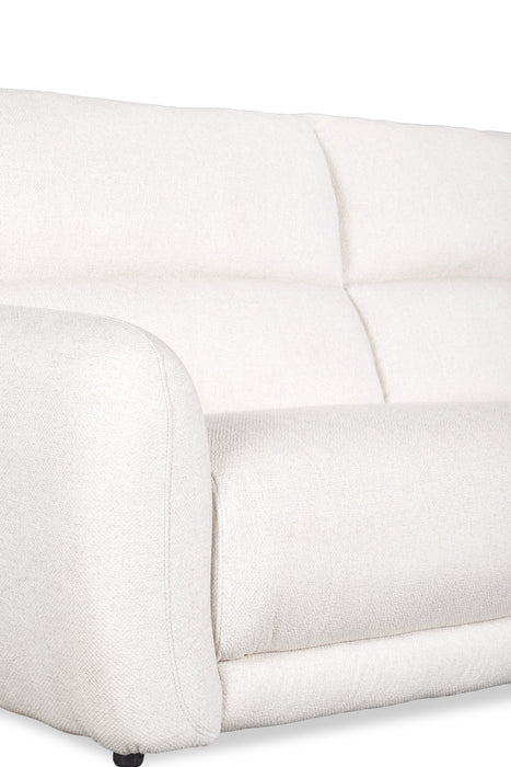 Sofa à inclinaison électrique Kailyn de Cindy Crawford Home de 92 po en tissu avec appuie-têtes électriques- beige 