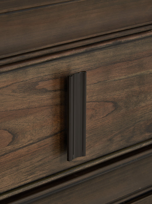 Lit plateforme de rangement Kane en cuir végétalien avec tête de lit et cadre de lit, brun - format grand lit