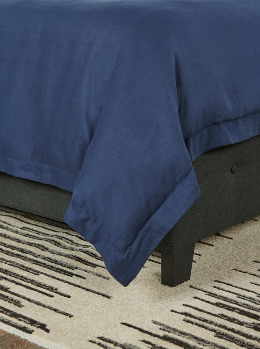 Ensemble de housse de couette Indigo 3 pièces de Kort & Co. pour très grand lit