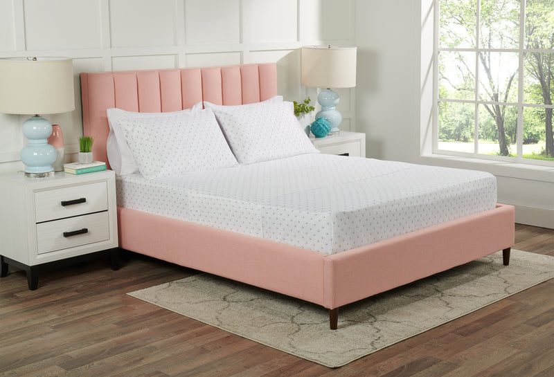 Ensemble de draps Flower 4 pièces de Kort & Co. pour grand lit - bleu et blanc