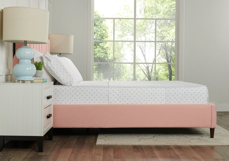 Ensemble de draps Flower 4 pièces de Kort & Co. pour grand lit - bleu et blanc