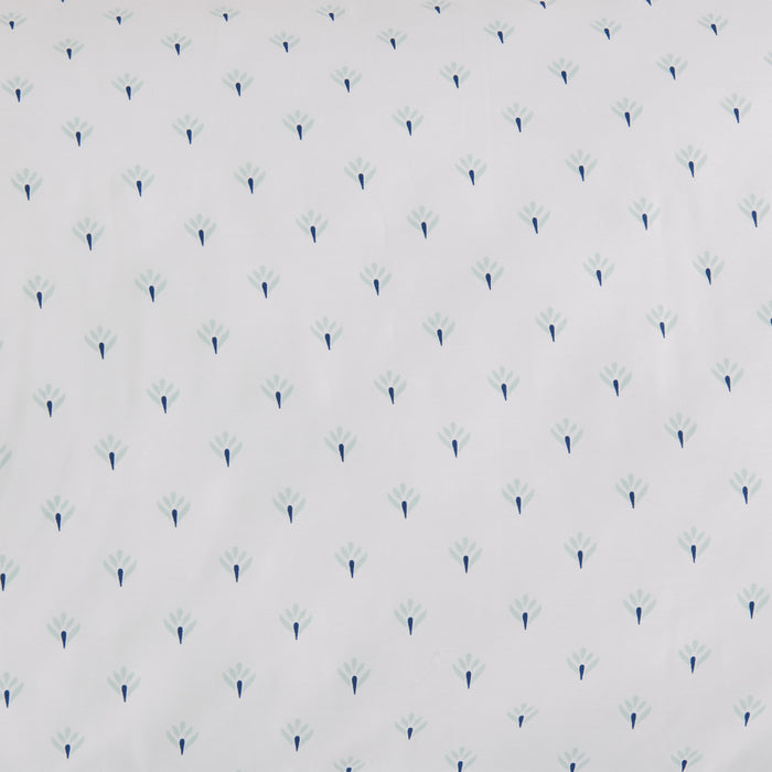 Ensemble de draps Flower 4 pièces de Kort & Co. pour très grand lit - bleu et blanc