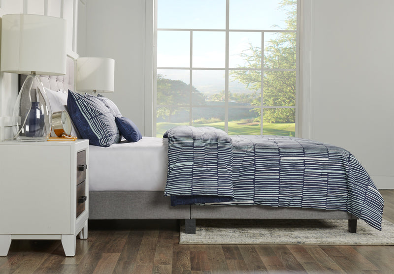 Ensemble d'édredon Lines 4 pièces de Kort & Co. pour très grand lit - bleu