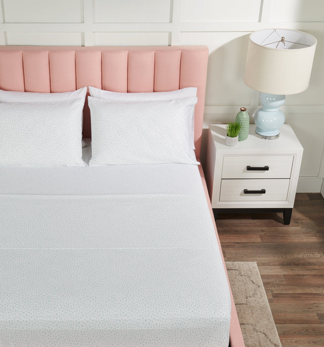 Ensemble de draps Mark 4 pièces de Kort & Co. pour grand lit - blue et blanc