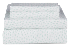 Ensemble de draps Mark 4 pièces de Kort & Co. pour grand lit - blue et blanc