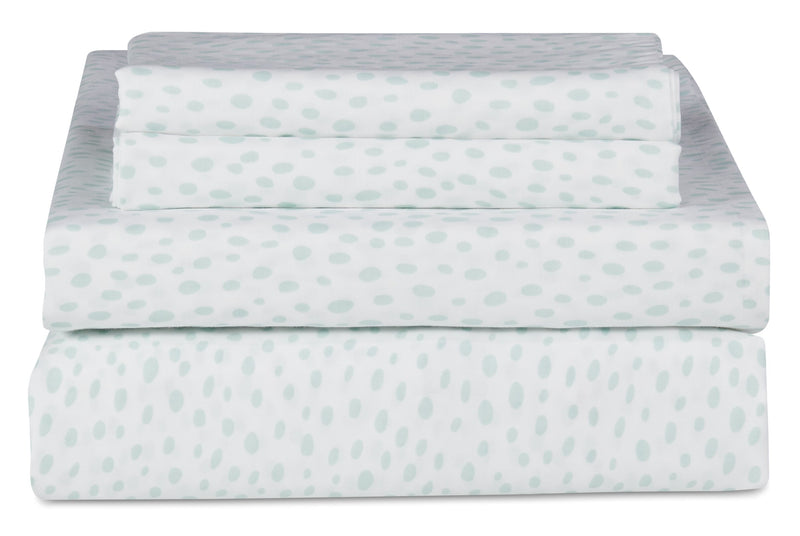 Ensemble de draps Mark 4 pièces de Kort & Co. pour grand lit - blue et blanc