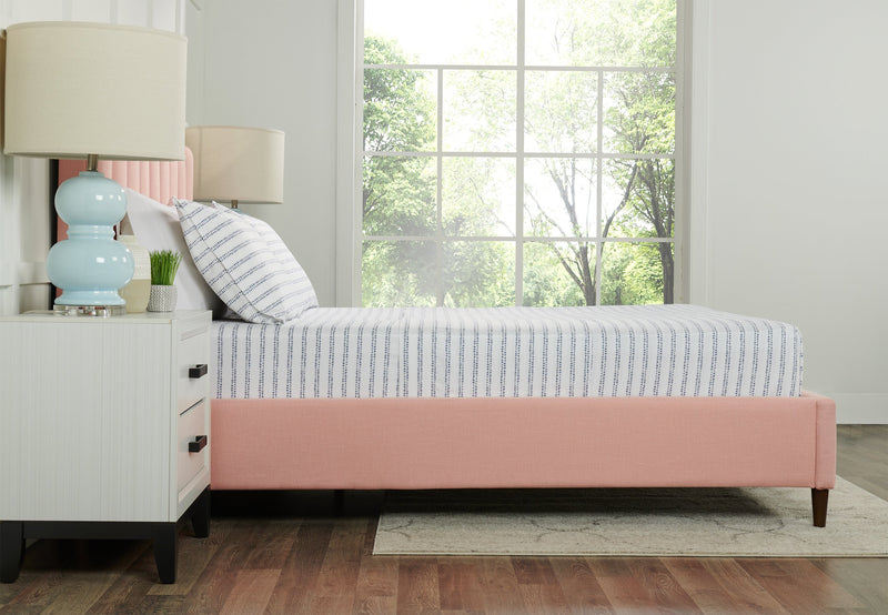 Ensemble de draps Stripe 4 pièces de Kort & Co. pour grand lit - bleu et blanc