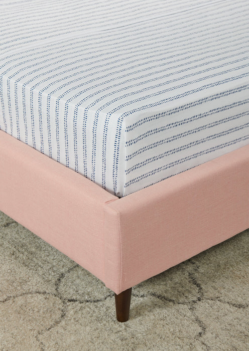 Ensemble de draps Stripe 4 pièces de Kort & Co. pour très grand lit - bleu et blanc