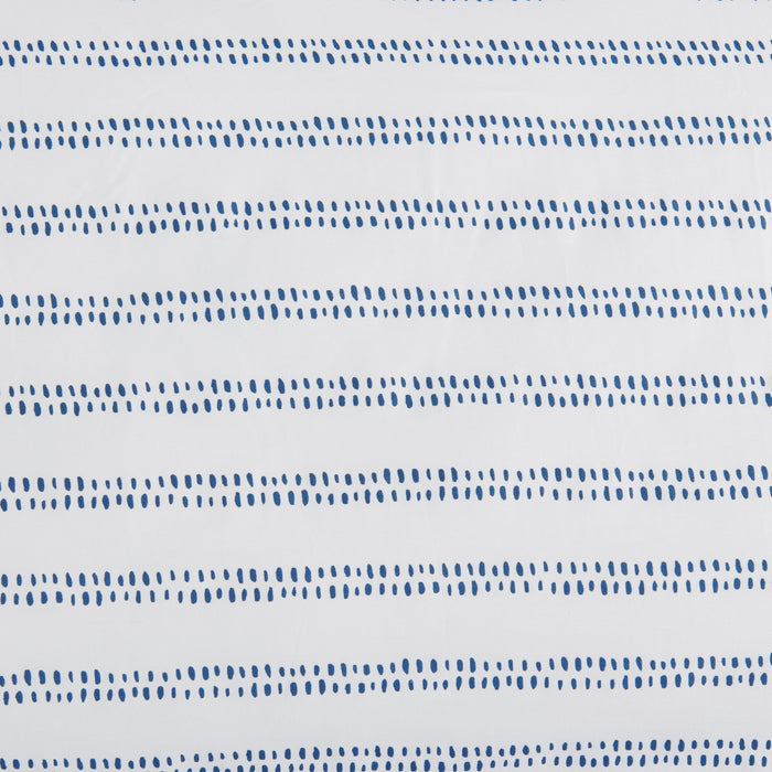 Ensemble de draps Stripe 4 pièces de Kort & Co. pour grand lit - bleu et blanc