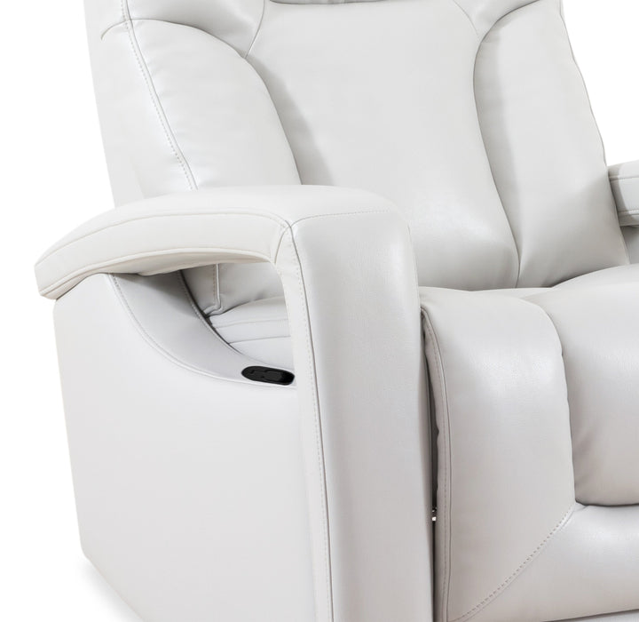 Fauteuil pivotant, coulissant et inclinable Kenzo de 35 po en tissu d’apparence cuir - gris brouillard