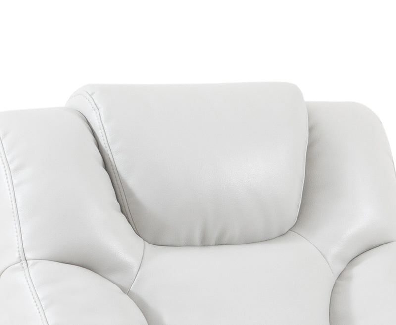 Fauteuil pivotant, coulissant et inclinable Kenzo de 35 po en tissu d’apparence cuir - gris brouillard