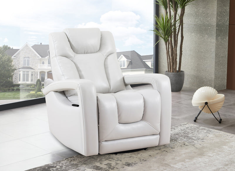 Fauteuil pivotant, coulissant et inclinable Kenzo de 35 po en tissu d’apparence cuir - gris brouillard