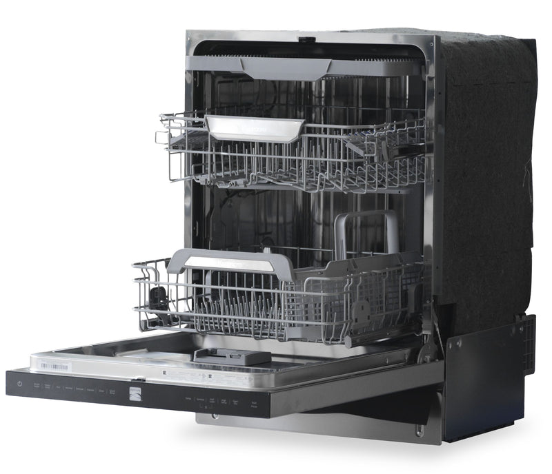 Lave-vaisselle encastré Kenmore de 24 po et de 45 dBA avec commandes à l’avant et Système de levage EASYREACHMC - Acier Inoxydable - KKDW3RPHLIFT-45SS