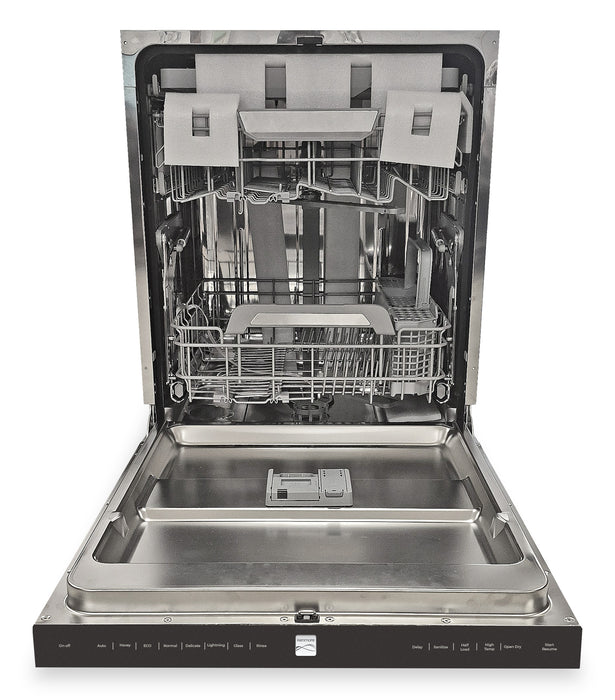 Lave-vaisselle encastré Kenmore de 24 po et de 45 dBA avec commandes à l’avant et Système de levage EASYREACHMC - Acier Inoxydable - KKDW3RPHLIFT-45SS