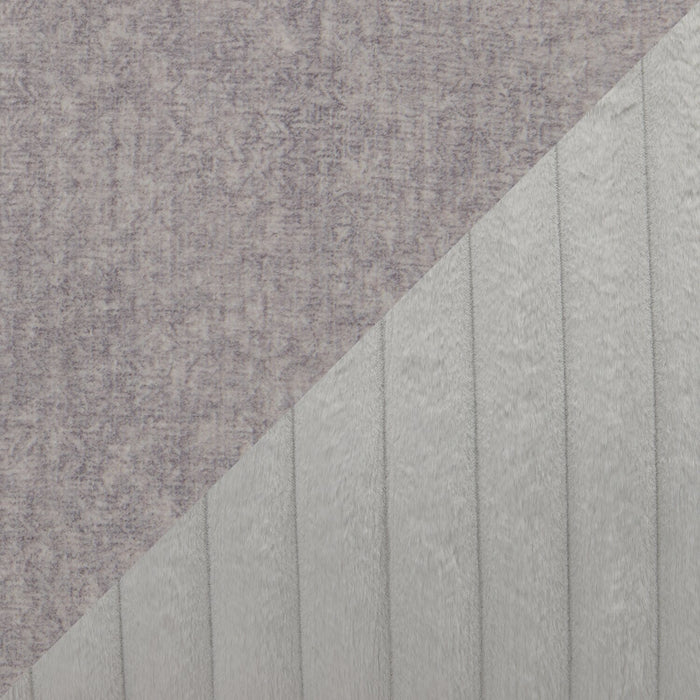 Sofa Koda de 92 po fabriqué au Canada en tissu de chenille et de fausse fourrure avec coussins amovibles - gris Paloma luxueux