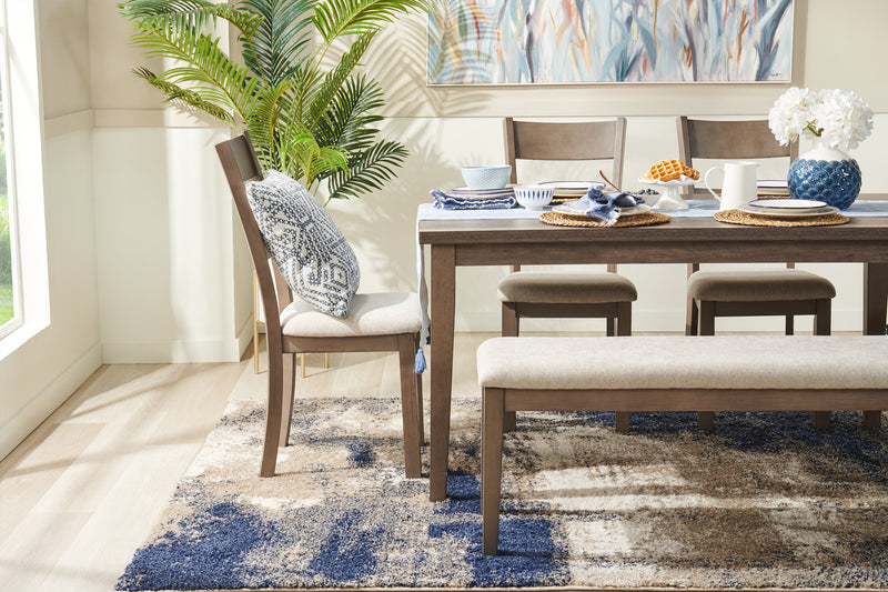 Table de salle à manger Krew de 60 po (L) en mélamine - grise