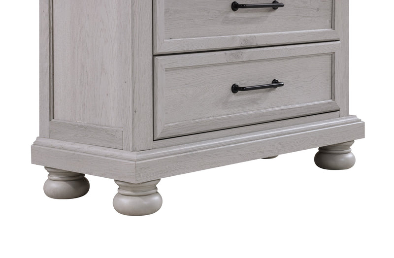 Commode verticale de chambre à coucher Kylie de 35 po (l) x 51 po (H) à 5 tiroirs - sable