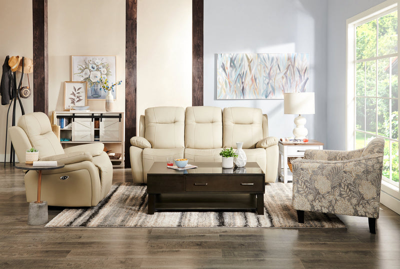 Table à café moderne Landon de 48 po avec dessus relevable, rangement, tablette et roulettes - brun foncé  