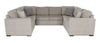 Sofa-lit sectionnel Legend 3 pièces fabriqué au Canada en tissu de chenille - beige platine