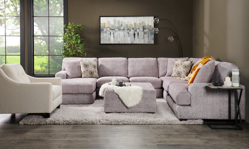 Table de fauteuil Leila de 10,25 po en forme de C - grise