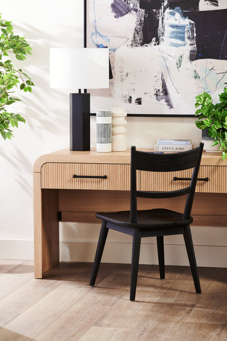 Table de salon moderne Scott Living Lenore de 59 po avec rangement - naturelle