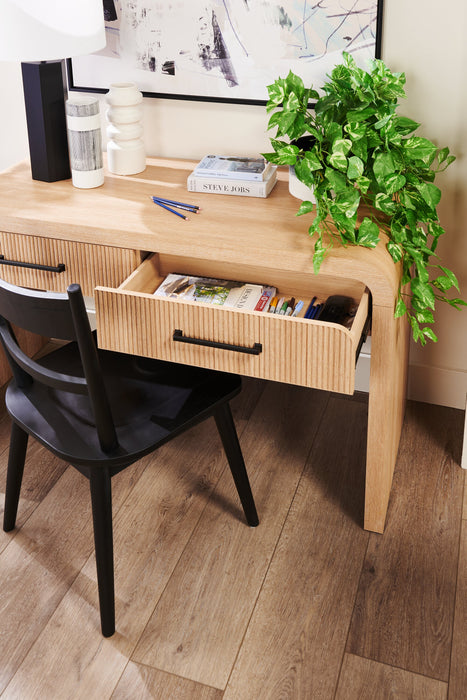 Table de salon moderne Scott Living Lenore de 59 po avec rangement - naturelle
