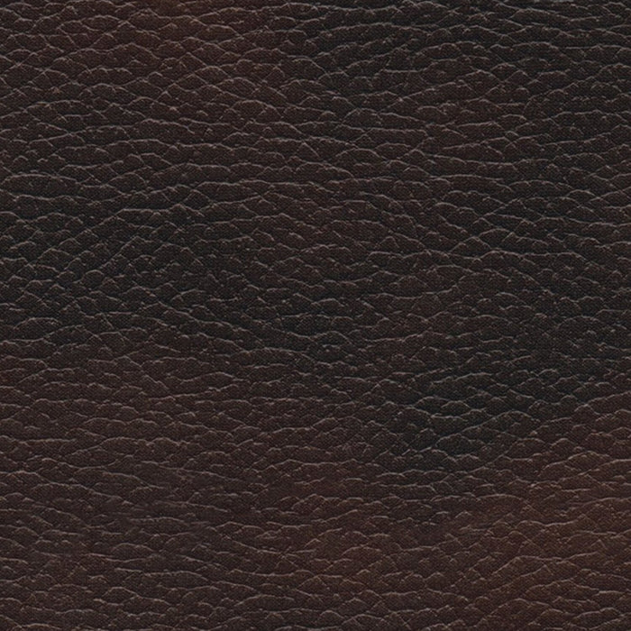 Causeuse coulissante inclinable Leo de 78 po en tissu d’apparence cuir avec console de rangement - brun noyer