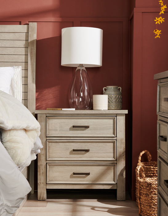 Commode Levi de 30 po (L) x 30 po (H) à 3 tiroirs en bois - gris bois de grève