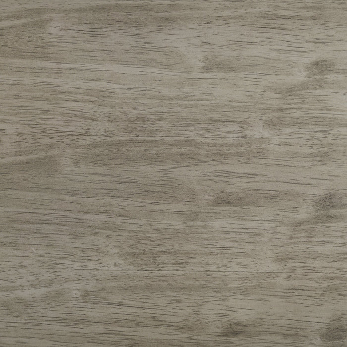 Ensemble de chambre à coucher Levi 6 pièces en bois avec lit de rangement, commode, miroir et table de nuit, gris bois de grève - format grand lit