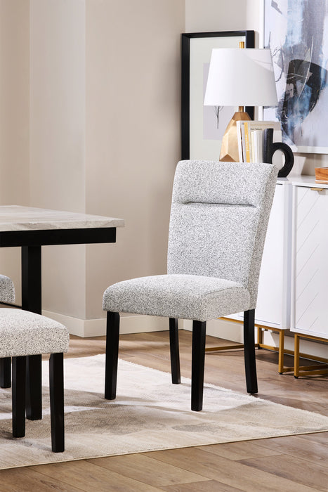 Chaise de salle à manger Libra en tissu de polyester - grise