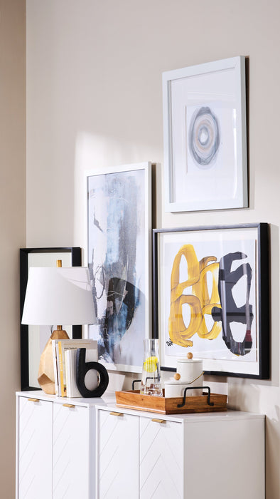Armoire décorative Lottie de 28,5 po à 2 portes - blanc lustré