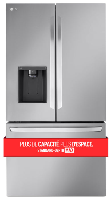 Réfrigérateur LG de 31 pi³ et de 36 po à portes françaises de profondeur standard MAXMC - acier inoxydable Smudge-ProofMD - LRFXS3106S