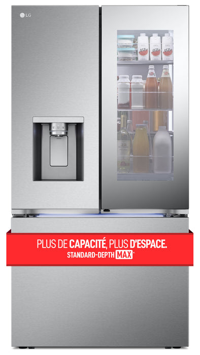 Réfrigérateur LG de 31 pi³ et de 36 po à portes françaises de profondeur standard MAXMC - acier inoxydable Smudge-ProofMD - LRYKS3106S