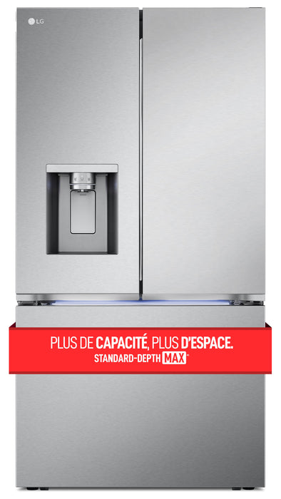 Réfrigérateur LG de 31 pi³ et de 36 po à portes françaises de profondeur standard MAXMC - acier inoxydable Smudge-ProofMD - LRYXS3106S