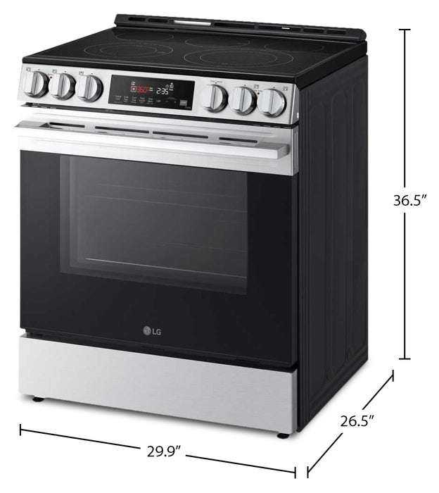Cuisinière intelligente électrique LG de 6,3 pi³ avec EasyCleanMD - acier inoxydable résistant aux taches - LSEL6333XE