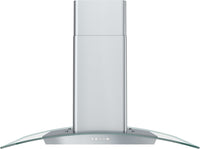 Hotte de cuisinière courbée Brisas par Zephyr de 36 po en verre - acier inoxydable - BMI-E36DG