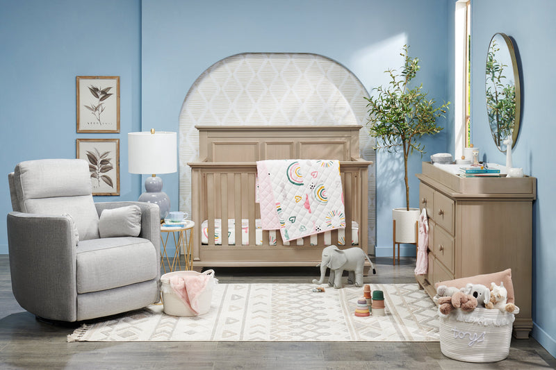 Literie Luna 3 pièces pour lit de bébé - blanc et rose