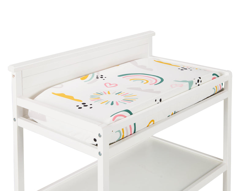 Literie Luna 3 pièces pour lit de bébé - blanc et rose