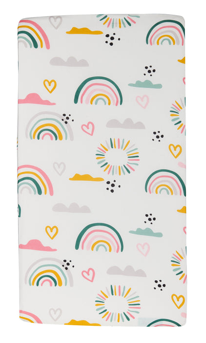 Literie Luna 3 pièces pour lit de bébé - blanc et rose