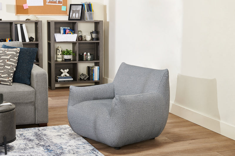 Fauteuil d’appoint Luna 35,4 po en tissu - gris