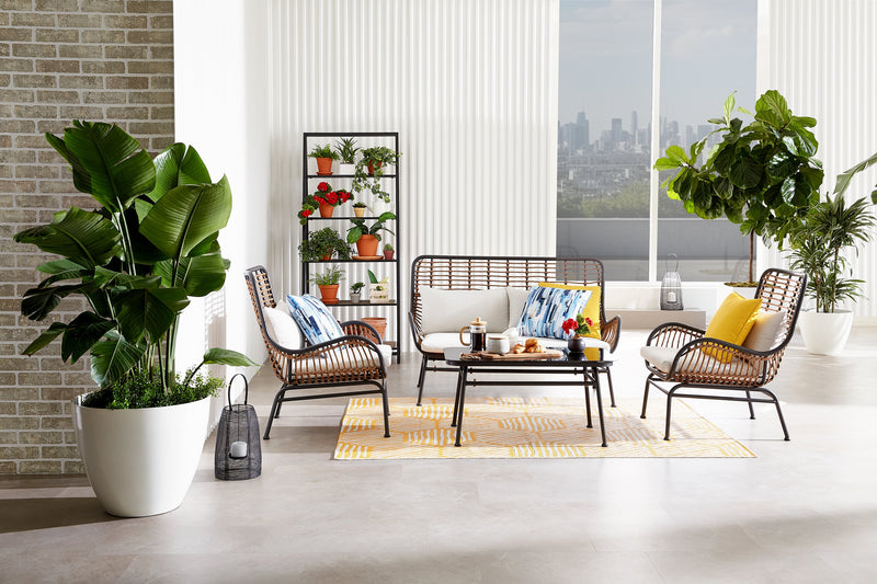 Ensemble de conversation Maki 4 pièces pour la terrasse