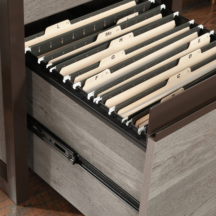 Bibliothèque Manhattan Gate de 16,54 po de qualité commerciale - chêne mystique