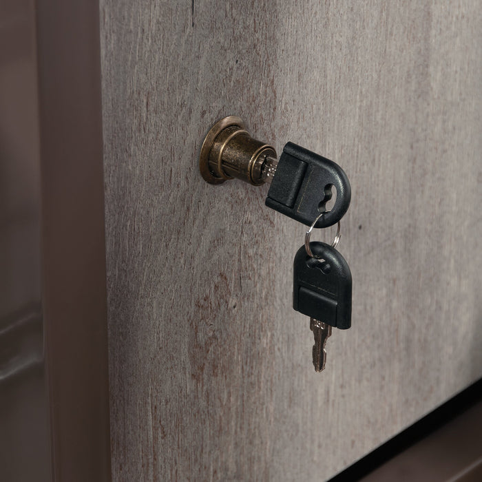 Bibliothèque Manhattan Gate de 16,54 po de qualité commerciale - chêne mystique