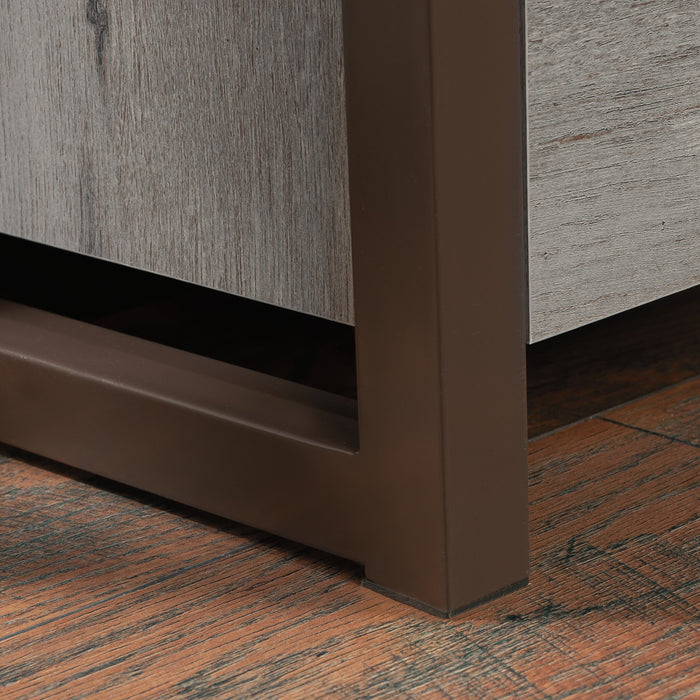 Bibliothèque Manhattan Gate de 16,54 po de qualité commerciale - chêne mystique