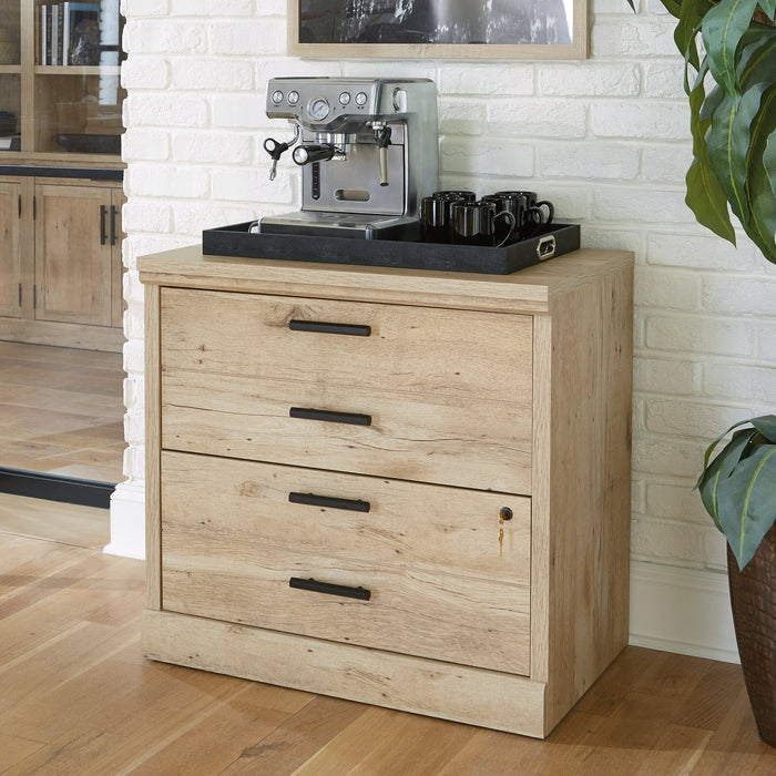 Classeur latéral Mason Peak de 31,26 po de qualité commerciale à 2 tiroirs - chêne clair