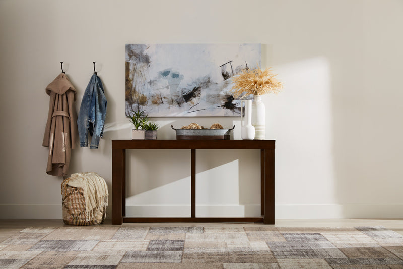 Table de salon contemporaine Watson de 67 po - bois brun foncé