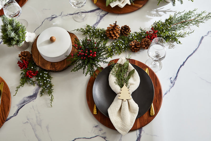 Table de salle à manger Verona de 70 po (L) avec dessus en marbre synthétique et base à tréteaux - blanche