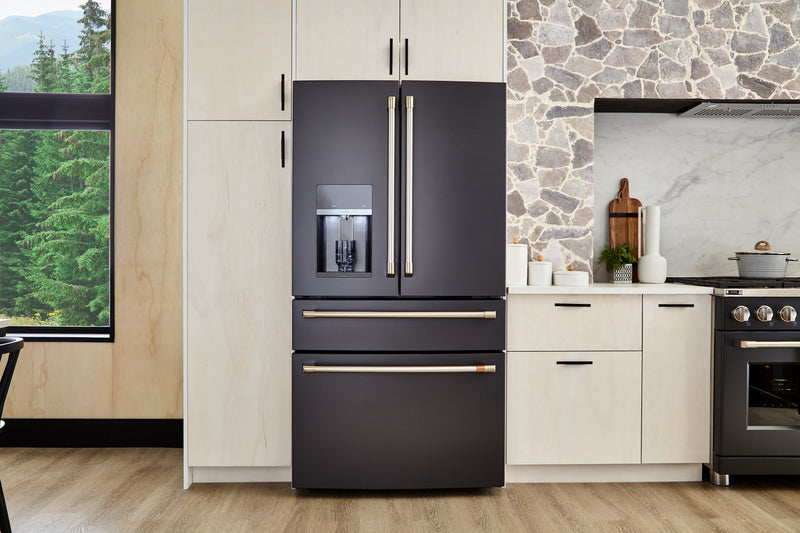 Réfrigérateur Café de 22,3 pi³ et de 36 po à 4 portes - noir mat - CXE22DP3PD1