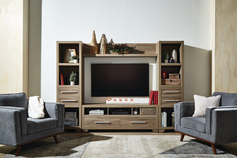 Fauteuil Kassia de Kort & Co. de 40,9 po en tissu d’apparence lin avec base et pattes en bois - gris