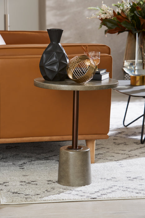 Table d'appoint Rosalee de 18 po - dessus et base en ciment gris